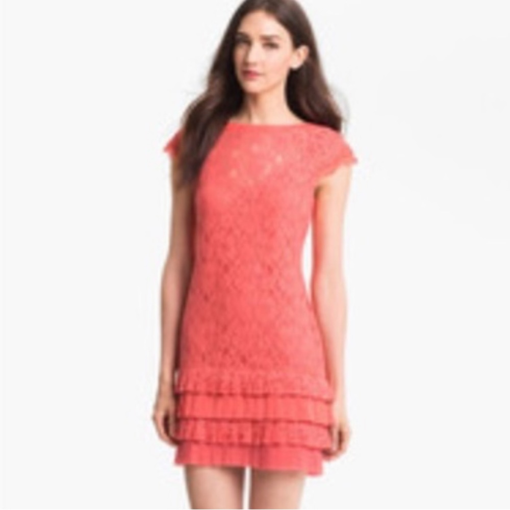Jessica Simpson Coral Lace Dress